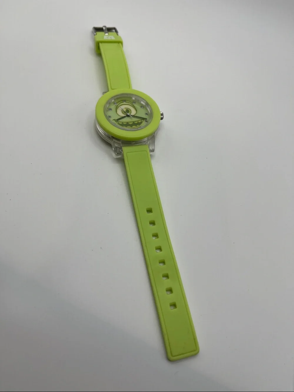 Kids Lime Green Monster Character Silicone Watch